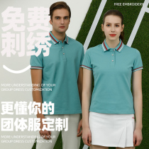 Work clothes custom T-shirt cotton short sleeve lapel polo shirt custom summer dress advertising cultural shirt embroidery print logo