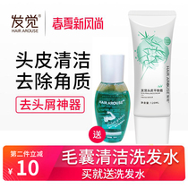 Hair exfoliation deep cleansing shampoo folliculitis care dandruff sea salt strong hair root oily