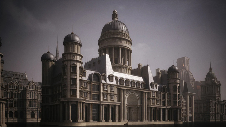 图片[7]-K031蒸汽朋克皇室贵族颓废城市史诗宏伟建筑包 格式c4d/blender/fbx/obj-cg男孩