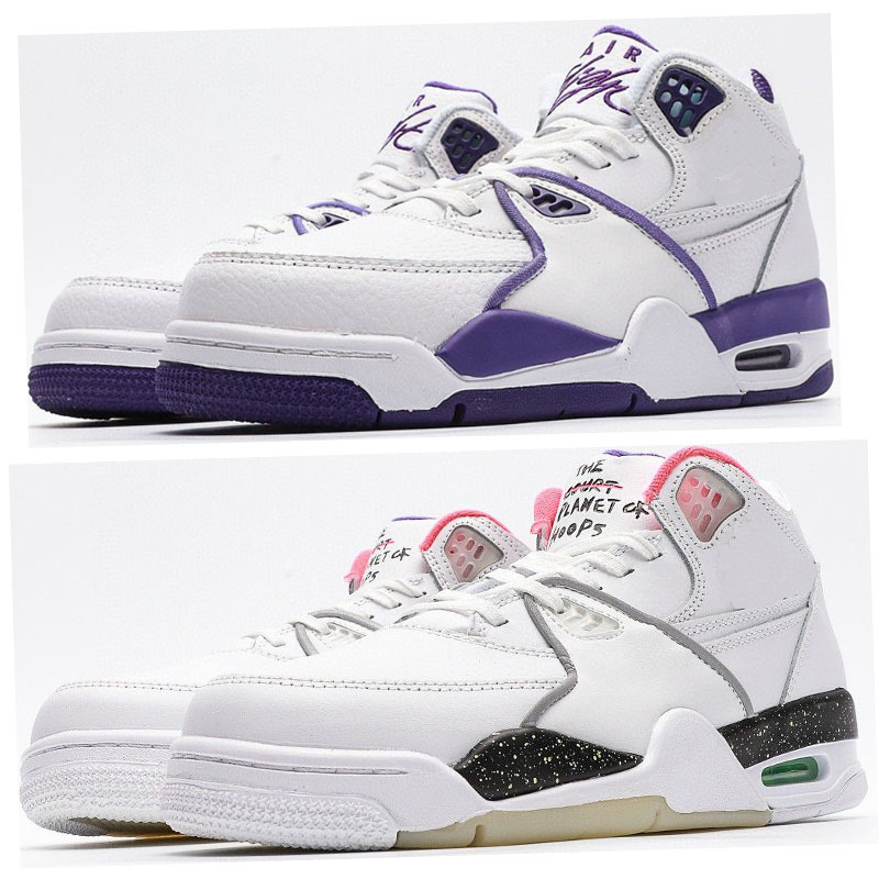 New Flight 89 Basketball Shoes for Men, Lightweight Air Cushion, Retro White, Red, White and Black Sports Fashion Casual Shoes for Women