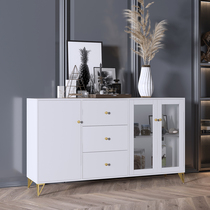  Dining side cabinet Wine cabinet integrated against the wall Modern simple light luxury kitchen locker living room household tea storage cabinet