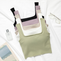 Beauty back camisole Vest Womens belt chest pad integrated Net red sports outside wear inboard bra underwear chest