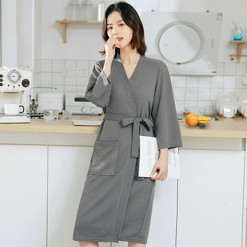 Банный халат, милая розовая белая пижама для школьников, оверсайз, для салонов красоты