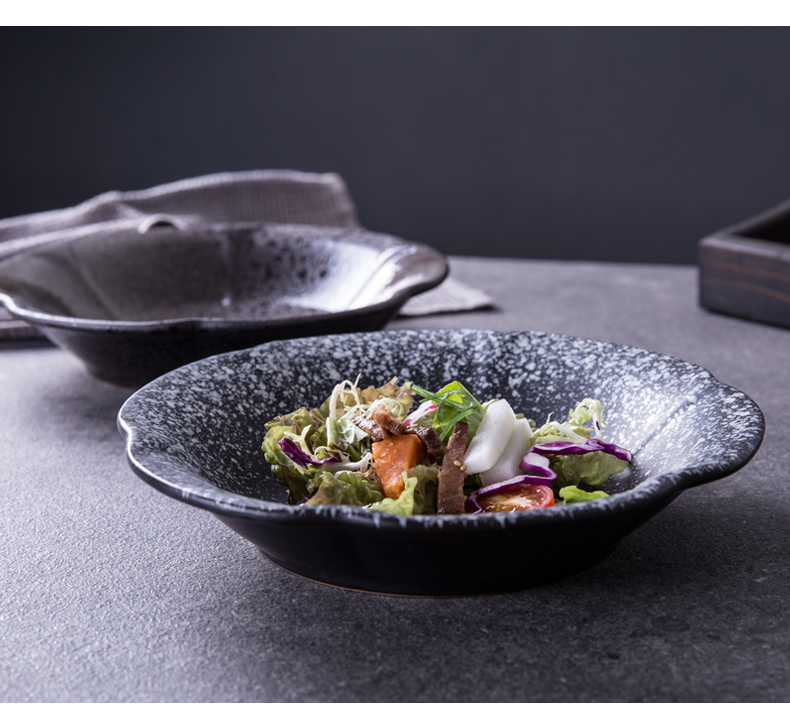 European restaurant tableware creative ceramic soup plate pattern plate of deep shallow dish salad bowl bowl dish dish home plate