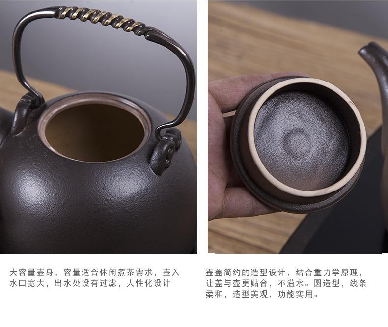 Taiwan old rock, ceramic POTS, high - temperature water boiling kettle coarse pottery kettle electric TaoLu permeating the tea stove