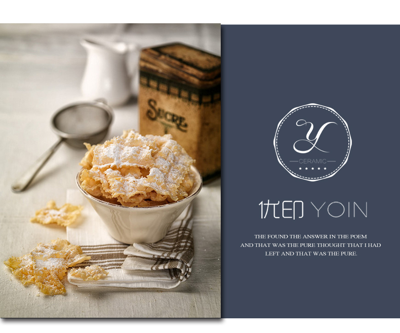 The Nordic idea ceramic circular disc white home plate of pasta dish beefsteak plate pizza ltd. dish plate