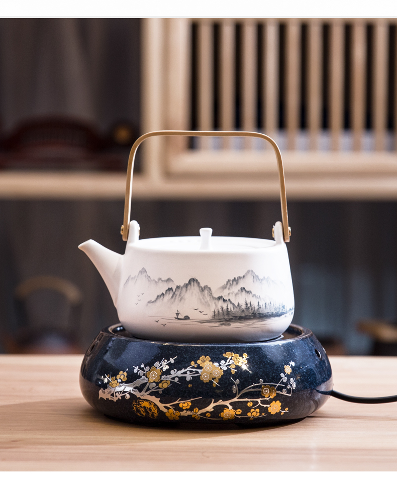 Hand - made ceramic POTS heat - resistant pot of cooked pot teapot kunfu tea kettle girder are.mute TaoLu boiled tea machine