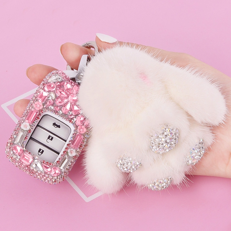 Suitable for Honda Key Crown Track XRV Shidai Sikaku Odyssey CRVJADE Package buckle shell inlaid drill woman