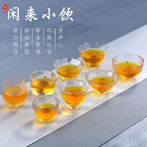 Japanese hammered glass tea cup Gold crystal heat-resistant small teacup Transparent personal cup Master cup Kung Fu tea set