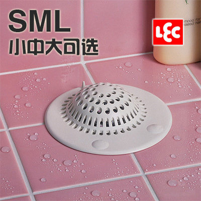 Japan LEC Bathroom Outfall Wash surface Hair Hair filter ground leakage Net Small mid size