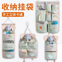 Large-capacity wall hanging cloth art door rear containing hanging bag suspended hanging wall upper storage hanging pocket wall-mounted object bag