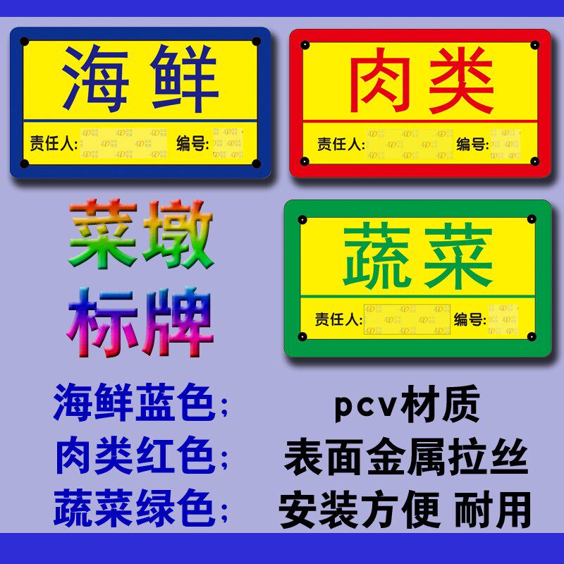 Catering 4d kitchen chopping board sign vegetable meat aquatic seafood fruit sashimi raw pier cooked pier vegetable pier classification paste