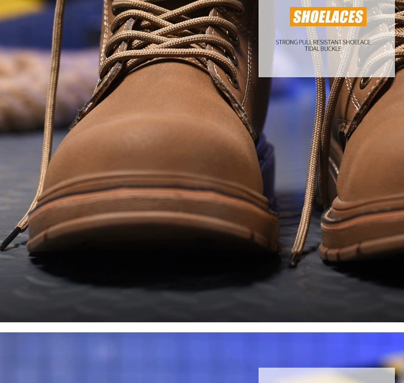 Labor protection shoes for men, winter steel toe caps, anti-smash and anti-puncture, lightweight, warm, high-top, wear-resistant, construction site safety work shoes