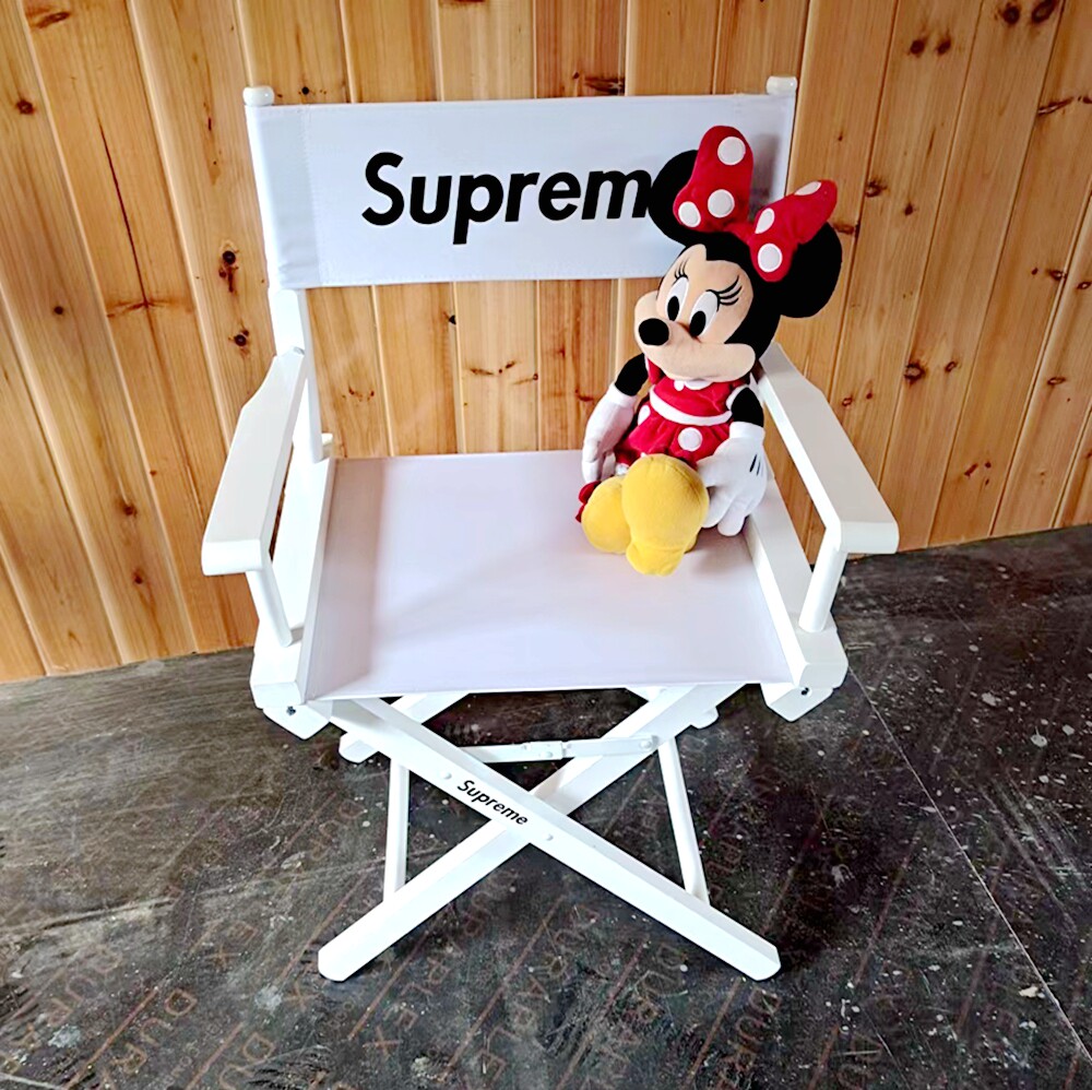 Tide Card Super 19ss Solid Wood Director Chair Portable Folding Chair Outdoor Canvas Casual Chair Beach Camping Chair