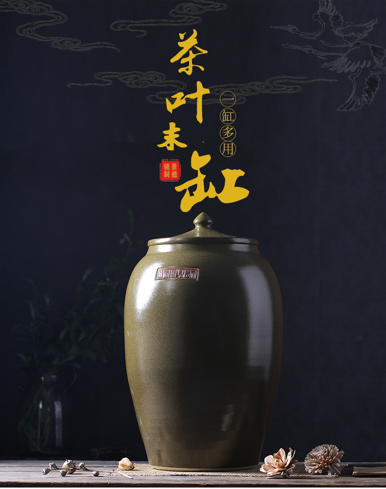 Period of ceramic barrel oil tank oil cylinder of jingdezhen ceramic jar jar jar 50 kg 100 jins