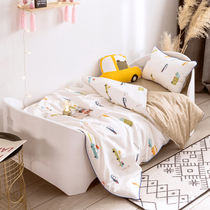 Cotton tribute satin newborn baby childrens bedding three pieces baby quilt cover sheets pillowcase student dormitory single bed