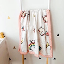 (Spot Shunfeng) Newborn baby Summer cotton gauze cotton air conditioning by kindergarten quilt portable