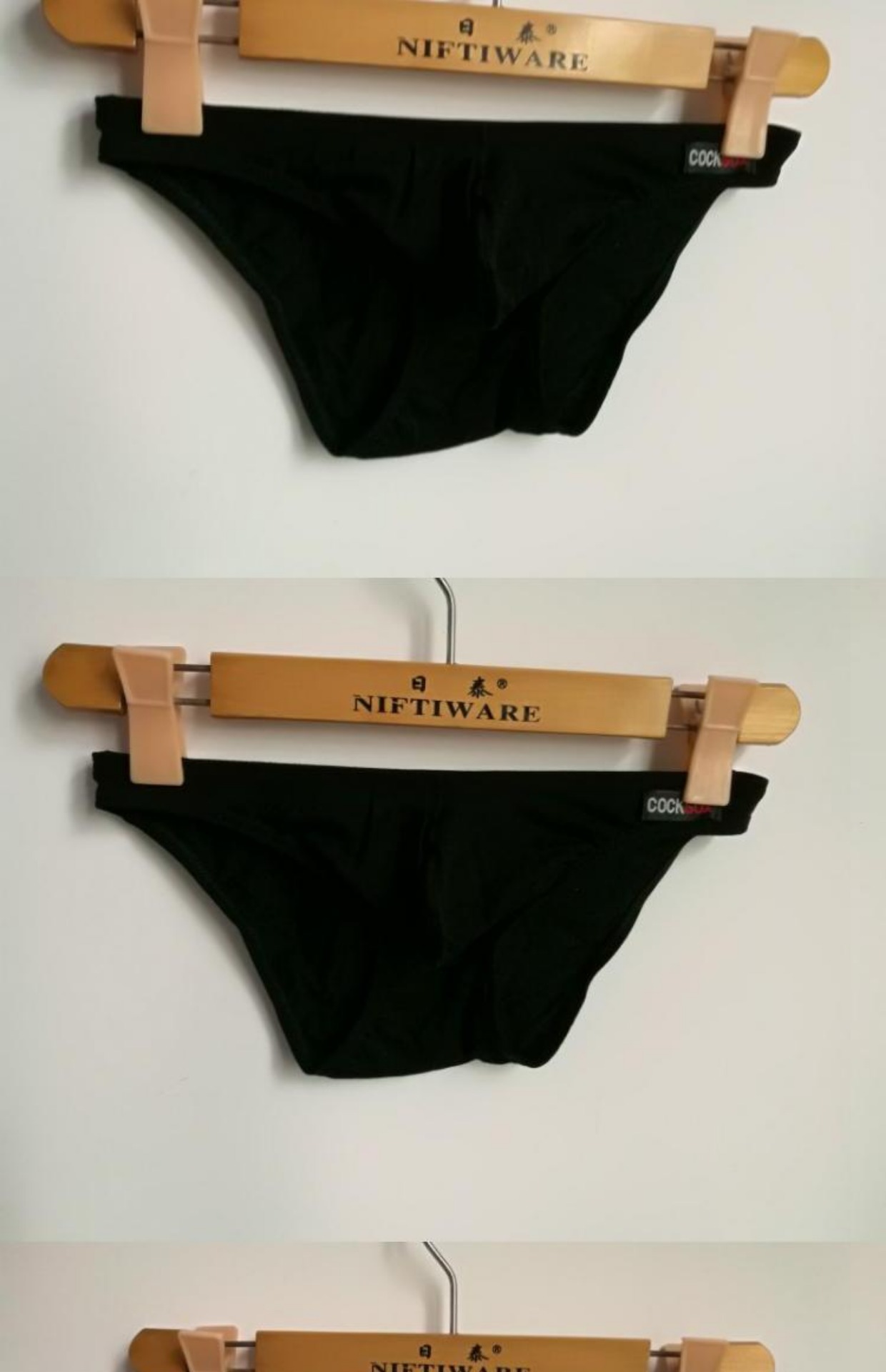 Quần lửng cotton nam thời trang eo thấp gợi cảm U lồi đồng phục bikini đen nĩa nam ngắn gọn hè shop đồ lót