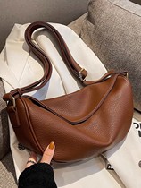 CKQD This Year Pop Bag Lady 2023 New Single Shoulder Diagonal Satchel Small Crowd Design Genuine Leather Pillow Bag