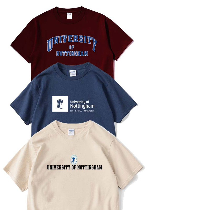 Uon Nottingham Short-Sleeved T-Shirt Unisex Souvenir Clothing Merchandise School Uniform Nottingham University