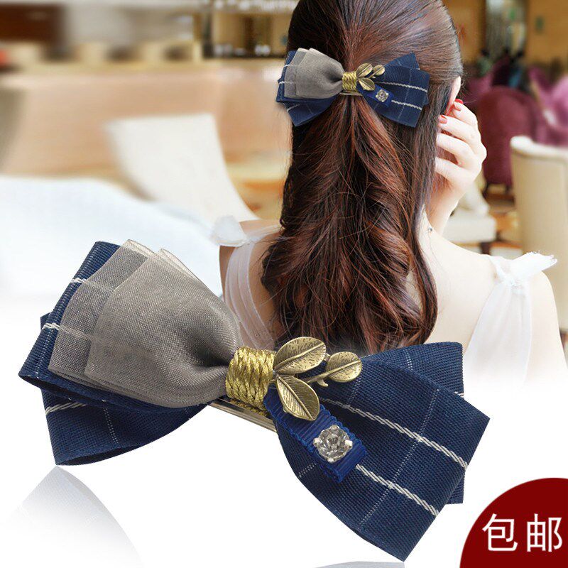 South Korean minimalist cloth art butterfly knot hair clip adult I horsetail crossnip haircut woman spring hairpin hairpin Mama hairpin