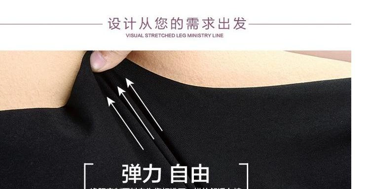 Quần yiyang nữ 2019 mới xuân cao cạp cao quần legging nữ mặc quần thun co giãn cỡ lớn quần đã mỏng - Quần tây thường