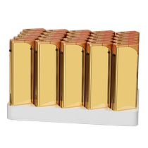 High-end widened metal windproof lighter customized with printed advertising creative personality wholesale disposable lighter