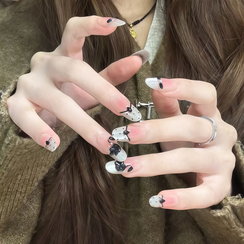 New Year's Manicure Black Swan Black Marquise Water Drop Zircon Manicure Mini Small Pure Black Nails Brightening Finished Product New Year's Manicure Black Swan Black Marquise Water Drop Zircon Manicure Mini Small Pure Black Nails Brightening Finished Product