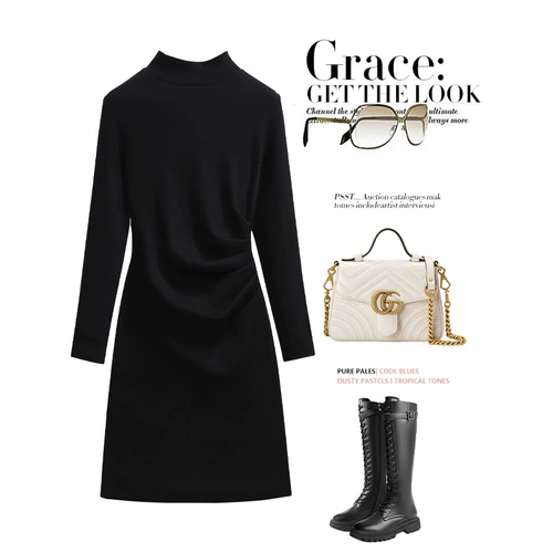 Трикотажный свитер, весеннее платье, приталенный корсет, изысканный стиль