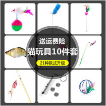 Teasing the cats kitty toy with a bell Feather Kitty Young Cat Infant Cat God steel wire resistant to bites and relieving smoggy supplies