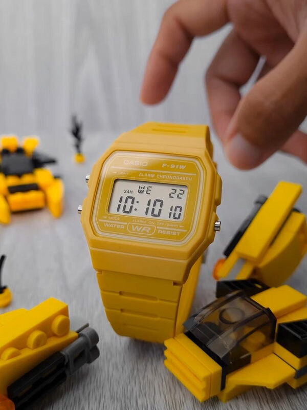 Casio Watch for Students, Men and Women, Retro Small Square, Candy Color Jelly Color Digital Watch F-91Wc-9A Casio Watch for Students, Men and Women, Retro Small Square, Candy Color Jelly Color Digital Watch F-91Wc-9A