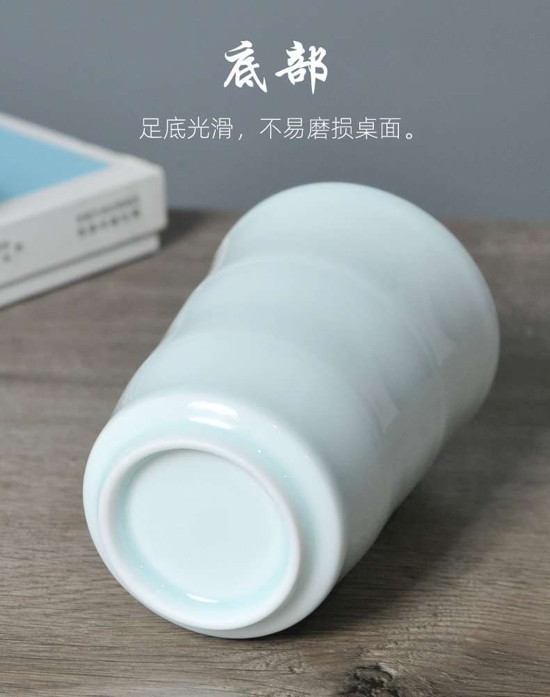 Jingdezhen ceramic cups celadon water contracted cup bamboo household sample tea cup cup white porcelain office only