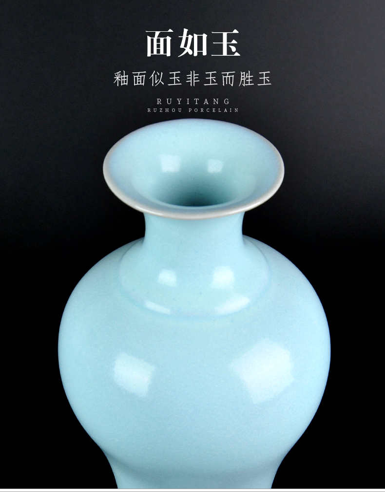 Archaize your up handicraft ru porcelain vase ceramic flower arranging flowers, restoring ancient ways is contracted home sitting room adornment is placed