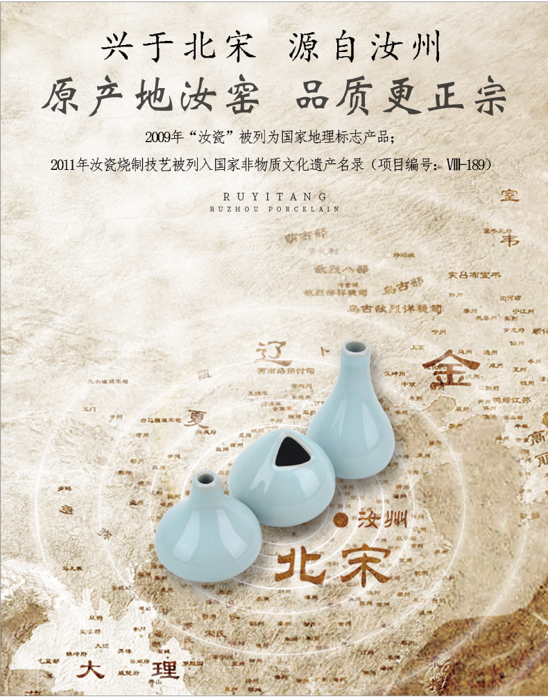 Your up ceramic floret bottle Your porcelain flower tea table desktop furnishing articles with Chinese tea taking zero contracted porcelain ornament