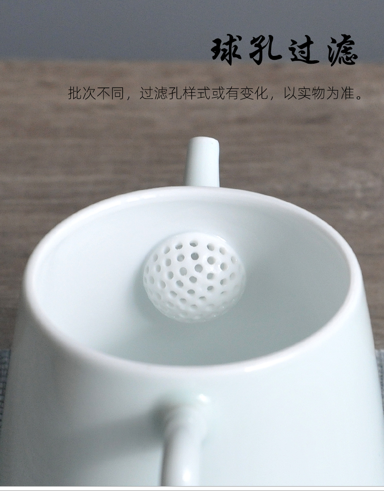 Jingdezhen ceramic teapot from single pot of white porcelain tea set teapot small white hand antique general pot