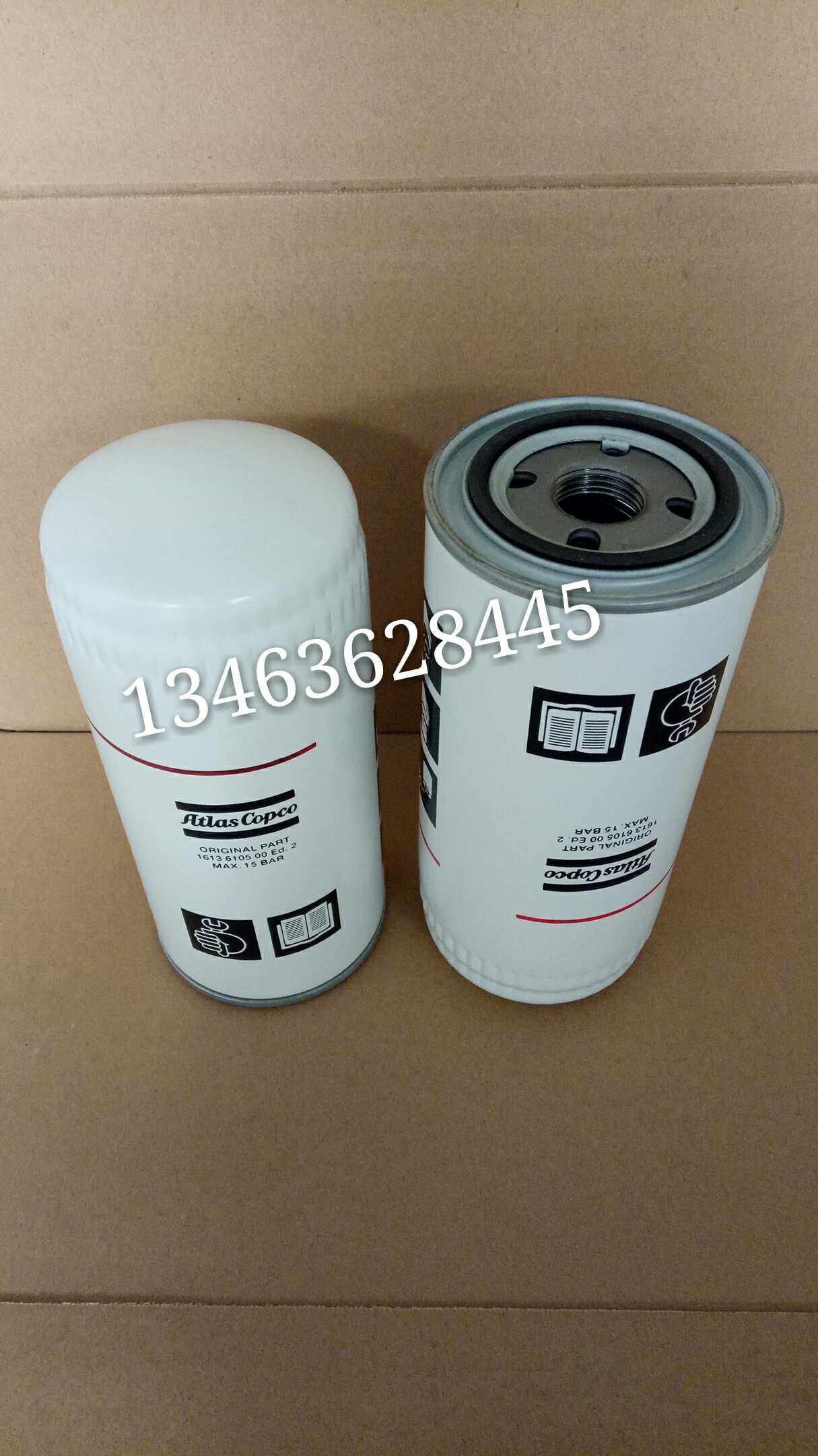 Atlas air compressor GA5 7 11C maintenance triple filter oil filter Generic 1613610500 1 5 cubic