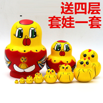 Douyin put on the ground to pick up the Russian doll has 1520 layers of cute cartoon Net red toys 10 layers