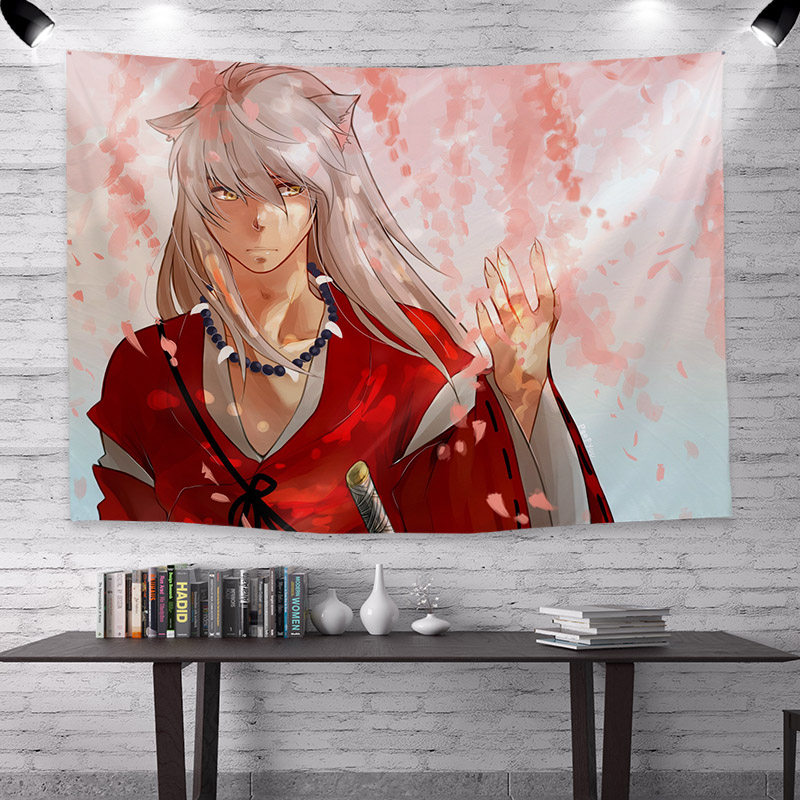 Day Style Cartoon Dog Night Fork Ins Wind Hanging Cloth Teenage Girl Bedside Decoration Department Bedroom Wall Cloth Dormitory Room Background Cloth