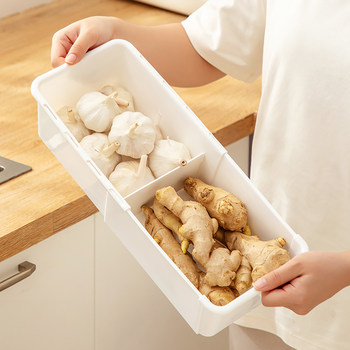 Onion, ginger, garlic, kitchen storage box, storage box, fresh storage box, chili garlic, ginger storage basket, windowsill seasoning box