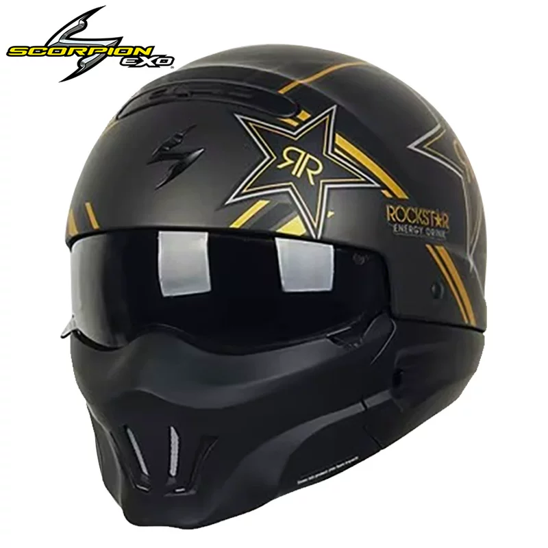 Американский шлем для мотоцикла Scorpion EXO / скорпион, ретро полноразмерный шлем, комбинированный шлем на четыре сезона и полупростой шлем