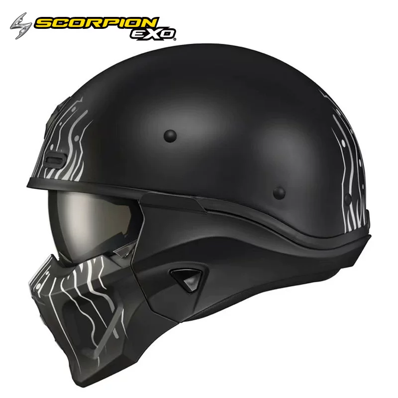Американский шлем для мотоцикла Scorpion EXO / скорпион, ретро полноразмерный шлем, комбинированный шлем на четыре сезона и полупростой шлем