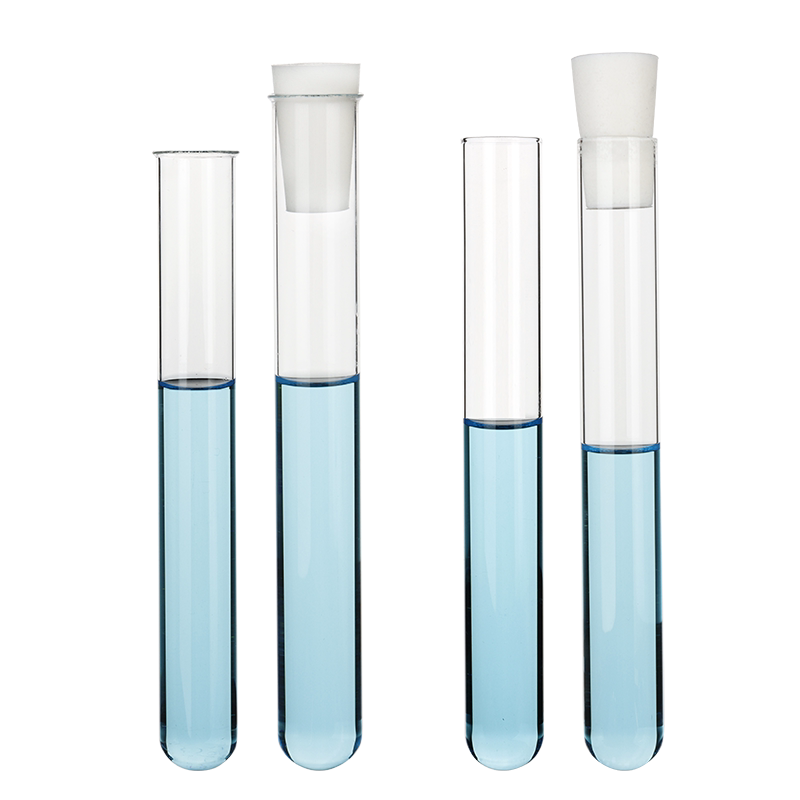 Sanaisi glass graduated test tube flat mouth with scale