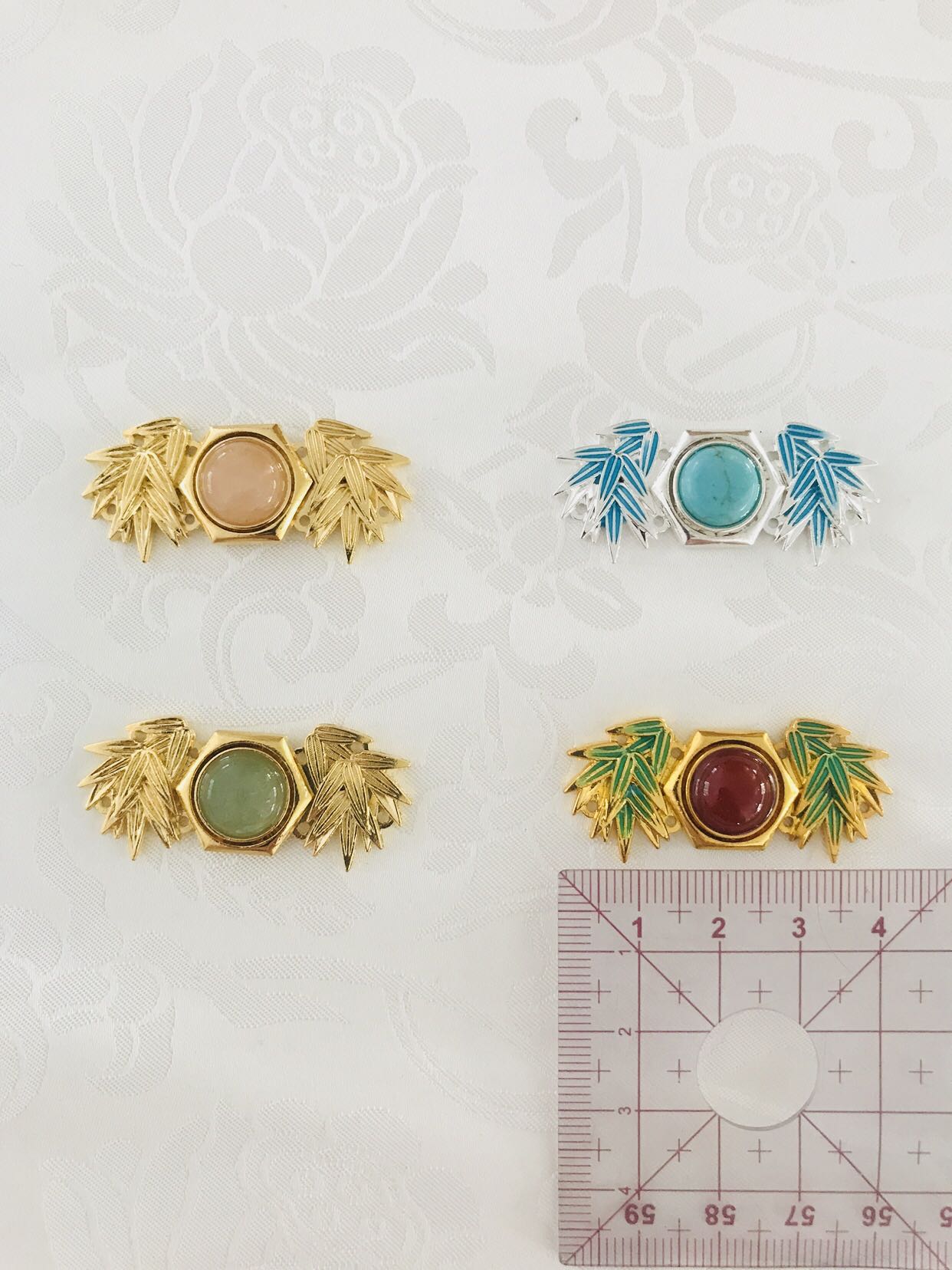 Hanfu accessories Hanfu Zi Mu buckle Bamboo leaf Hanfu Zi Mu buckle Cloak buckle Ming Hanfu button