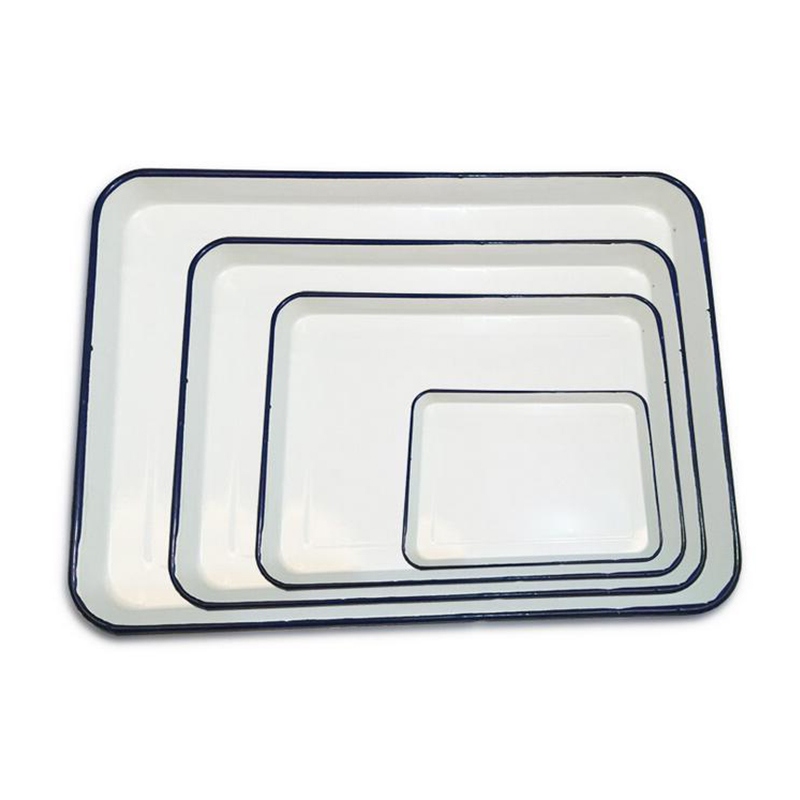 With white enamel tray square plate hotel plate laboratory tray With white rectangle disinfection
