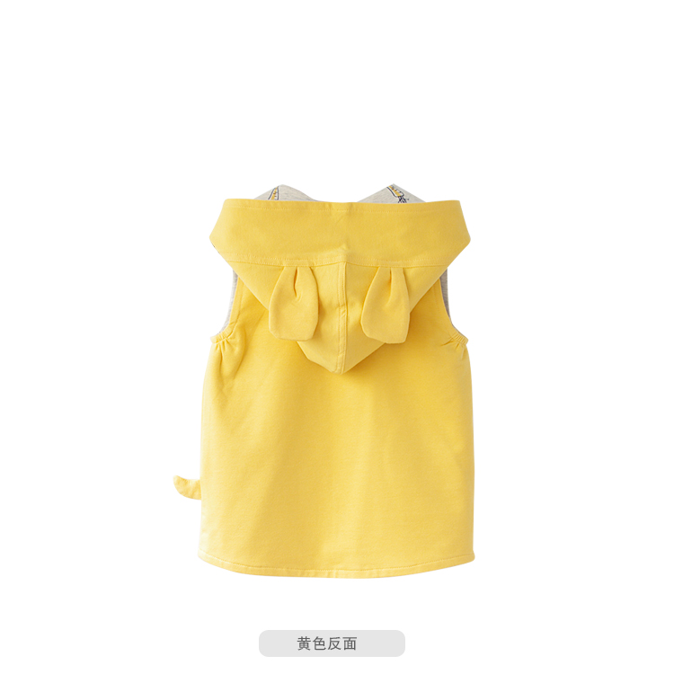 Mùa xuân và mùa thu nam mỏng nữ áo vest bé vest đôi cotton trùm đầu vest bé ra quần áo để giữ ấm áo khoác gile cho bé gái