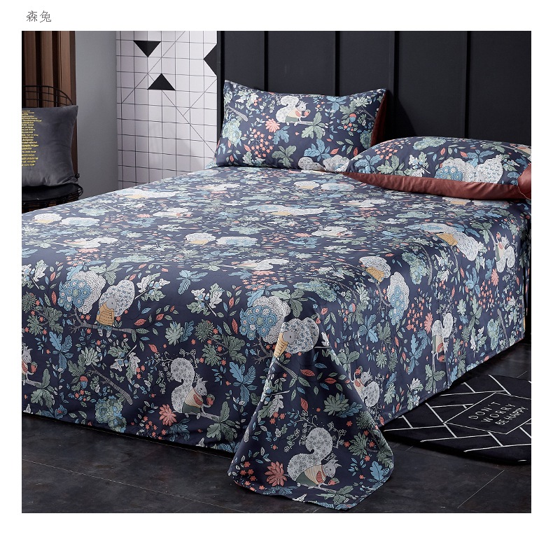 Cotton satin dài chủ yếu cotton Ai Cập 60s đôi giường đơn ký túc xá 1,2 / 1,5 m 1,8m bằng bông nguyên chất - Khăn trải giường thảm nhung trải giường