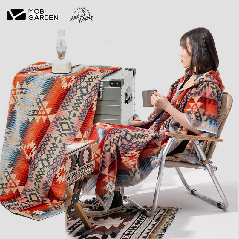 Campaign Campaign Flower Blanket Indian Geometry Warm Carpet Outdoor Campaign Carpet Blanket Shawl
