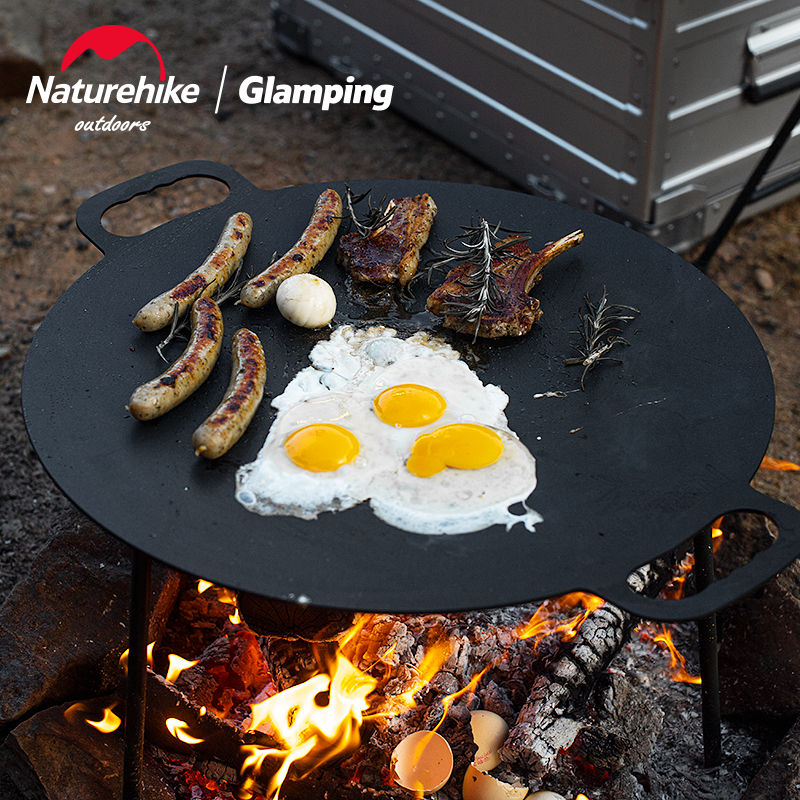 Naturehike Flat Bake Large Bake Plate Outdoor Camper Dish Fried Barbeck Iron Plate Picnic