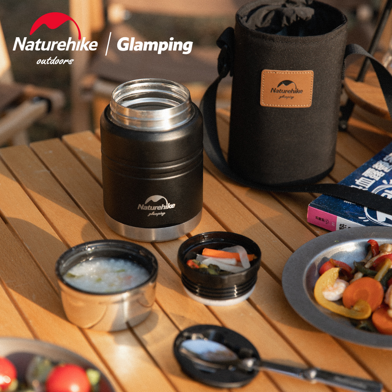 Naturehike Stainless Steel Braised Cup Outdoor Camping Steel Steam Kettle Travel Warmware Kettle