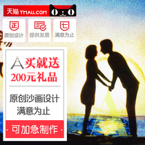 Wedding sand painting custom video company photo wedding birthday gift for wedding opening MV creative confession